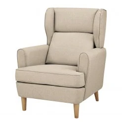Fauteuil bergère Boddin I en tissu Cappuccino - Confort élégant par Maison Belfort