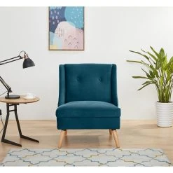 Fauteuil Buxin I en Velours Bleu Foncé - Confort et Élégance | Mørteens -Pas Cher Fauteuils Magasin 1000174669 190912 12583000277 MOOD DETAILS P000000001000174669 mood
