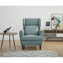 Fauteuil bergère Boddin I en Tissu Bleu-gris - Maison Belfort | Confort et Élégance -Pas Cher Fauteuils Magasin 1000174671 200930 10054700003 MOOD DETAILS P000000001000174671 mood