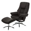 Fredriks Fauteuil de relaxation La Para II avec repose-pieds - Microfibre Gris - Confort Optimal