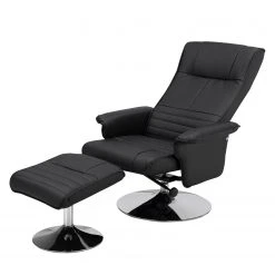 Fredriks Fauteuil de relaxation Devato avec repose-pieds - Imitation cuir noir - Confort optimal -Pas Cher Fauteuils Magasin 1000176582 191125 07411400011 DETAILS P000000001000176582