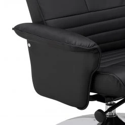 Fredriks Fauteuil de relaxation Devato avec repose-pieds - Imitation cuir noir - Confort optimal -Pas Cher Fauteuils Magasin 1000176582 191125 07411400015 DETAILS P000000001000176582