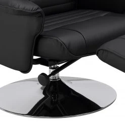 Fredriks Fauteuil de relaxation Devato avec repose-pieds - Imitation cuir noir - Confort optimal -Pas Cher Fauteuils Magasin 1000176582 191125 07411400016 DETAILS P000000001000176582