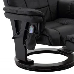 Fredriks Fauteuil massant Carapina avec repose-pieds - Cuir véritable ou imitation cuir - Noir | Fauteuil relax -Pas Cher Fauteuils Magasin 1000176592 191125 07411400036 DETAILS P000000001000176592