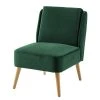 Mørteens Fauteuil Papicu - Velours - Vert foncé - Fauteuil 1 place élégant et confortable -Pas Cher Fauteuils Magasin 1000176649 201026 16351000001 IMAGE P000000001000176649