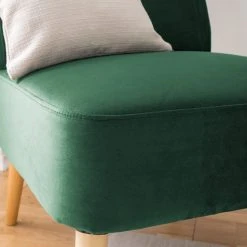 Mørteens Fauteuil Papicu - Velours - Vert foncé - Fauteuil 1 place élégant et confortable -Pas Cher Fauteuils Magasin 1000176649 210401 16111500004 DETAILS P000000001000176649