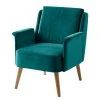 Mørteens Fauteuil Karnup - Velours Bleu Pétrole, Confort et Élégance