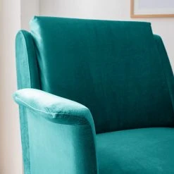 Mørteens Fauteuil Karnup - Velours Bleu Pétrole, Confort et Élégance -Pas Cher Fauteuils Magasin 1000176657 210401 16112800010 DETAILS P000000001000176657