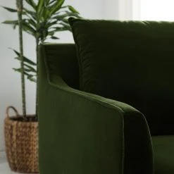 Studio Copenhagen Fauteuil Pouch - Velours - Vert foncé, Fauteuil 1 place design et confortable -Pas Cher Fauteuils Magasin 1000179430 200320 15315100012 DETAILS P000000001000179430