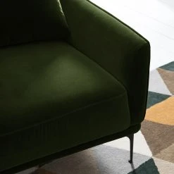 Studio Copenhagen Fauteuil Pouch - Velours - Vert foncé, Fauteuil 1 place design et confortable -Pas Cher Fauteuils Magasin 1000179430 200320 15315300013 DETAILS P000000001000179430