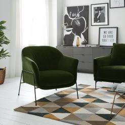 Fauteuil Lubz Velours Vert Foncé 1 Place par Studio Copenhagen - Design et Confort -Pas Cher Fauteuils Magasin 1000179434 200320 15320400019 MOOD DETAILS P000000001000179434 mood