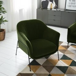 Fauteuil Lubz Velours Vert Foncé 1 Place par Studio Copenhagen - Design et Confort -Pas Cher Fauteuils Magasin 1000179434 200320 15320600020 DETAILS P000000001000179434