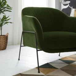 Fauteuil Lubz Velours Vert Foncé 1 Place par Studio Copenhagen - Design et Confort -Pas Cher Fauteuils Magasin 1000179434 200320 15321000022 DETAILS P000000001000179434
