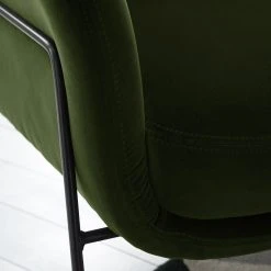 Fauteuil Lubz Velours Vert Foncé 1 Place par Studio Copenhagen - Design et Confort -Pas Cher Fauteuils Magasin 1000179434 200320 15321200023 DETAILS P000000001000179434