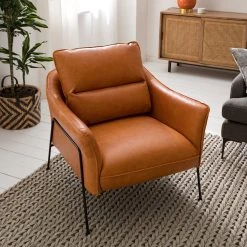 Studio Copenhagen Fauteuil Knokke I - Cuir véritable Cognac - Fauteuil 1 place élégant et confortable -Pas Cher Fauteuils Magasin 1000179437 210323 15233901698 MOOD DETAILS P000000001000179437 mood
