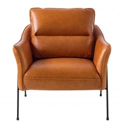 Studio Copenhagen Fauteuil Knokke I - Cuir véritable Cognac - Fauteuil 1 place élégant et confortable -Pas Cher Fauteuils Magasin 1000179437 210323 15234001700 DETAILS P000000001000179437