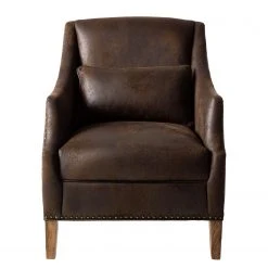 Maison Belfort Fauteuil Coomera - Aspect cuir vieilli marron - Confort premium - Fauteuil 1 place -Pas Cher Fauteuils Magasin 1000179524 200110 11543100026 DETAILS P000000001000179524