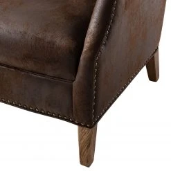 Maison Belfort Fauteuil Coomera - Aspect cuir vieilli marron - Confort premium - Fauteuil 1 place -Pas Cher Fauteuils Magasin 1000179524 200110 11543100029 DETAILS P000000001000179524
