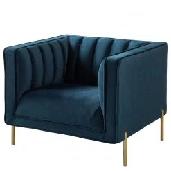 Fauteuil Borlo Bleu Marine - Confort élégant pour votre salon | Jack & Alice