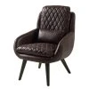Fauteuil Belrose I en Imitation Cuir - Marron Foncé - Confort et Style par Ars Manufacti