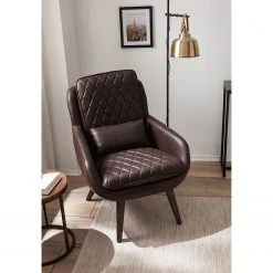 Fauteuil Belrose I en Imitation Cuir - Marron Foncé - Confort et Style par Ars Manufacti -Pas Cher Fauteuils Magasin 1000180872 200723 13373800002 MOOD DETAILS P000000001000180872 mood