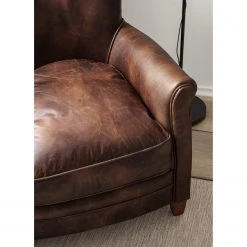 Fauteuil Katira en Cuir Marron - Confort et Élégance | Maison Belfort -Pas Cher Fauteuils Magasin 1000180876 200723 13374900017 DETAILS P000000001000180876