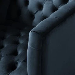 Jack & Alice Fauteuil Reynella - Velours Bleu marine - Fauteuil 1 place élégant et confortable -Pas Cher Fauteuils Magasin 1000180878 201021 13454400005 DETAILS P000000001000180878