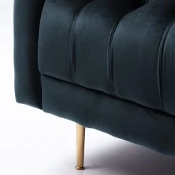 Jack & Alice Fauteuil Reynella - Velours Bleu marine - Fauteuil 1 place élégant et confortable -Pas Cher Fauteuils Magasin 1000180878 201021 13454500006 DETAILS P000000001000180878