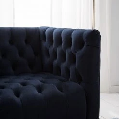 Jack & Alice Fauteuil Reynella - Velours Bleu marine - Fauteuil 1 place élégant et confortable -Pas Cher Fauteuils Magasin 1000180878 210202 11335300003 DETAILS P000000001000180878