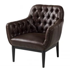 Fauteuil Jundiai en Imitation Cuir Marron Foncé - Confort et Style par Ars Manufacti