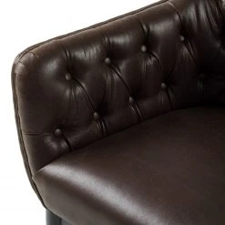 Fauteuil Jundiai en Imitation Cuir Marron Foncé - Confort et Style par Ars Manufacti -Pas Cher Fauteuils Magasin 1000180881 200708 10523600044 DETAILS P000000001000180881