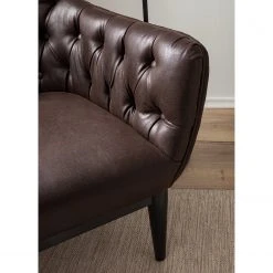 Fauteuil Jundiai en Imitation Cuir Marron Foncé - Confort et Style par Ars Manufacti -Pas Cher Fauteuils Magasin 1000180881 200723 13375500024 DETAILS P000000001000180881