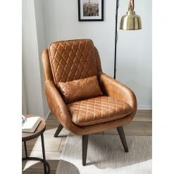 Fauteuil Belrose II en Cuir Véritable Cognac | Ars Manufacti | Fauteuils 1 Place -Pas Cher Fauteuils Magasin 1000180883 200723 13375800026 MOOD DETAILS P000000001000180883 mood