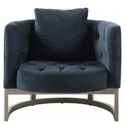 Fauteuil Drysdale en Velours Bleu Marine – Maison Belfort – Confort Élégant pour Votre Intérieur -Pas Cher Fauteuils Magasin 1000180884 210129 13513100002 DETAILS P000000001000180884