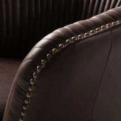 Ars manufacti Fauteuil Membre I - Imitation cuir marron foncé - Fauteuil 1 place élégant et confortable -Pas Cher Fauteuils Magasin 1000180892 210129 13514100016 DETAILS P000000001000180892