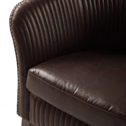 Ars manufacti Fauteuil Membre I - Imitation cuir marron foncé - Fauteuil 1 place élégant et confortable -Pas Cher Fauteuils Magasin 1000180892 210129 13514200018 DETAILS P000000001000180892