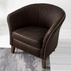 Ars manufacti Fauteuil Membre I - Imitation cuir marron foncé - Fauteuil 1 place élégant et confortable -Pas Cher Fauteuils Magasin 1000180892 210311 10223900013 MOOD DETAILS P000000001000180892 mood