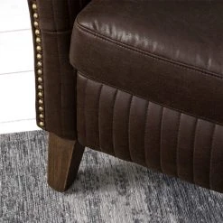 Ars manufacti Fauteuil Membre I - Imitation cuir marron foncé - Fauteuil 1 place élégant et confortable -Pas Cher Fauteuils Magasin 1000180892 210311 10224000016 DETAILS P000000001000180892