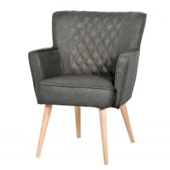 Mørteens Fauteuil Cristalina V - Aspect cuir vieilli - Avec accoudoirs