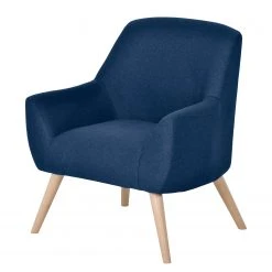 Mørteens Fauteuil Coolbie I - Tissu Bleu foncé - Confort et style pour votre salon