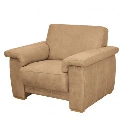 Modoform Fauteuil Picabu - Aspect cuir vieilli - Beige - Confort Premium