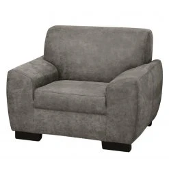 Fauteuil Piru - Modoform - Aspect cuir vieilli Gris - Confort et élégance moderne