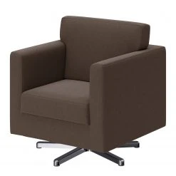 Fauteuil Nibley I en Cuir Véritable Marron Foncé - Loftscape - Confort et Élégance