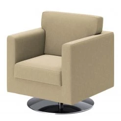 Loftscape Fauteuil Nibley III - Cuir véritable Cappuccino - Fauteuil 1 place design et confortable