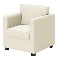 Loftscape Fauteuil Nibley VIII en Imitation Cuir Blanc - Confort et Style Moderne