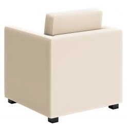 Loftscape Fauteuil Deven V - Cuir pigmenté Blanc - Fauteuil 1 place élégant et confortable -Pas Cher Fauteuils Magasin 1000183237 190927 15235801213 DETAILS P000000001000183237