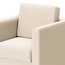 Loftscape Fauteuil Deven V - Cuir pigmenté Blanc - Fauteuil 1 place élégant et confortable -Pas Cher Fauteuils Magasin 1000183237 190927 15235801214 DETAILS P000000001000183237