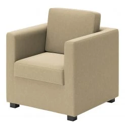 Fauteuil Deven I en Cuir Véritable Cappuccino par Loftscape – Confort Élégant pour votre Intérieur