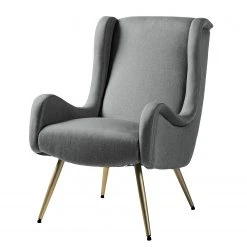 Mørteens Fauteuil Emly - Tissu Gris - Confort et Élégance pour Votre Salon