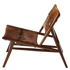 Fauteuil Design Howden en Poils de Vache et Teck Massif - Ars Manufacti -Pas Cher Fauteuils Magasin 1000183950 200414 13371200003 DETAILS P000000001000183950